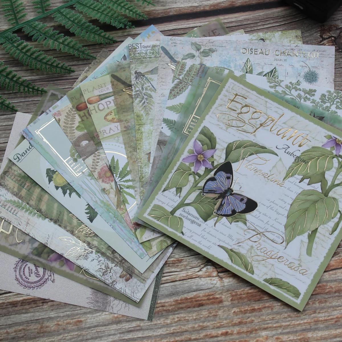 KSCRAFT-Adesivo De Papel Modelado Vintage, Pacote De Papel Scrapbooking, Artesanato Artesanal, Cartão De Almofada De Fundo, 15 Folhas, 13x13cm