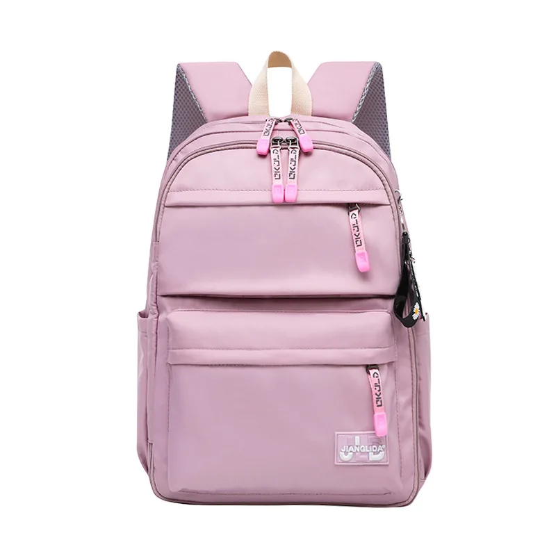 Tas ransel traveling ransel wanita, tas bahu Travel santai, tas sekolah remaja, anti air, nilon, kapasitas besar, ransel mode untuk mahasiswa