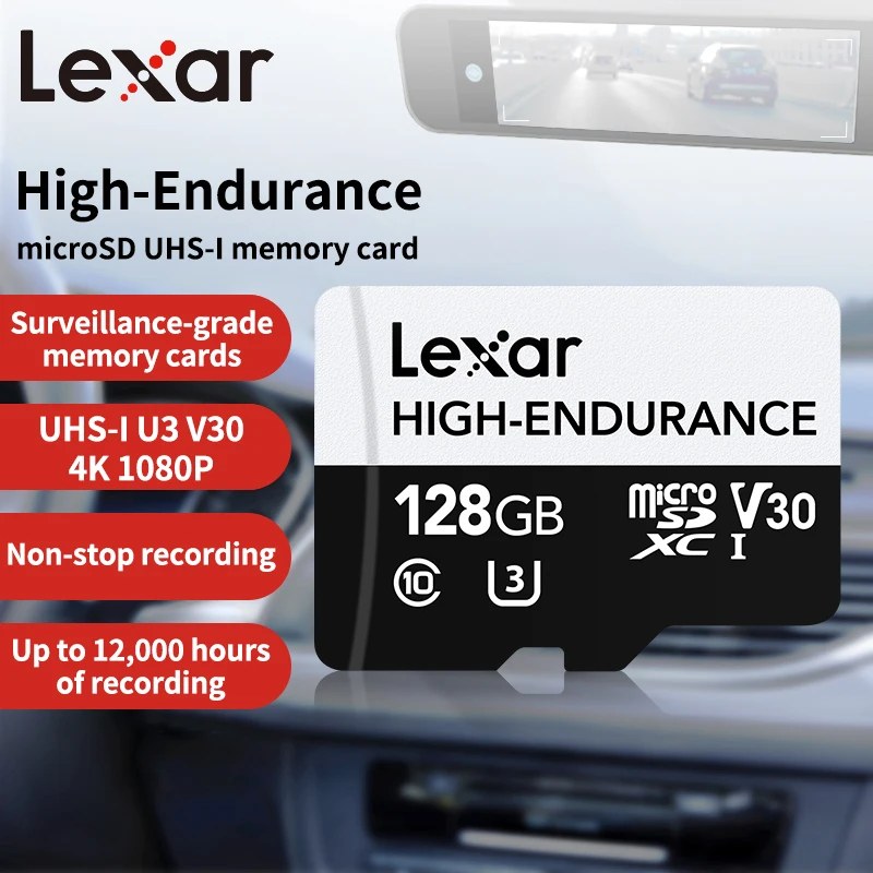 lexar-ハイエンデュランス-tf-カード-32gb-64gb-128gb-最大-100mb-s-の高速メモリカード-c10-u3-microsdxc-v30-tf-モニタリングカード