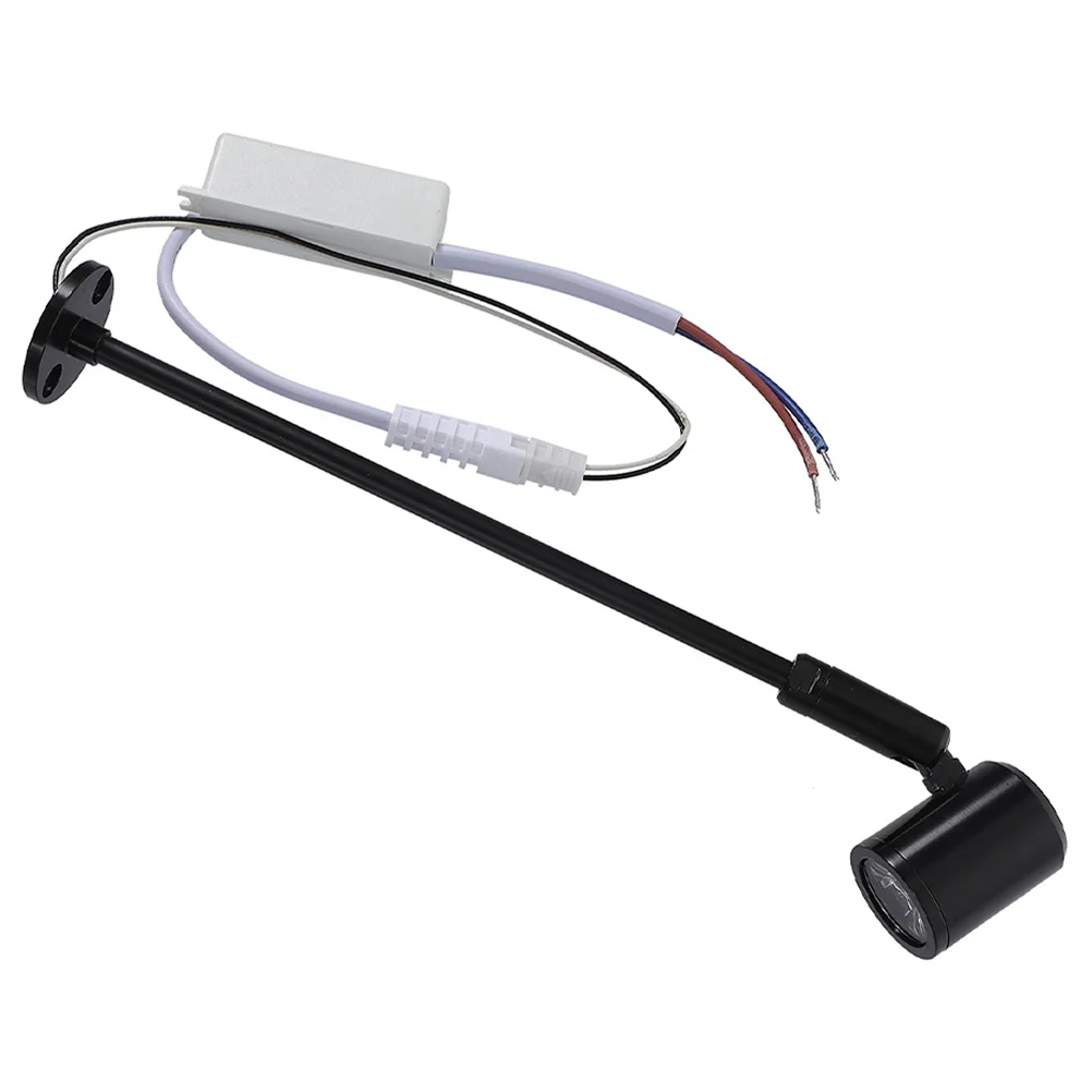 Small Spotlight LED Jewelry Showcase Counter Pole Mini Cabinet Light 3W Natural White 4000 4200K 215MM Silver Anti Wear