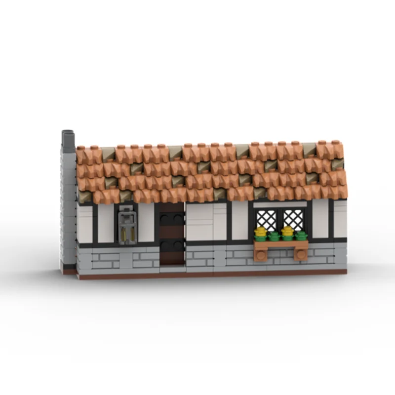 MOC 230PCS Street View Medieval Military Farmhouse Building Blocks Castle Lion Knight Castle House Toys For Kid Christmas Gift