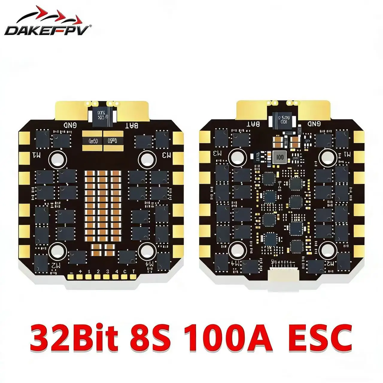 DAKEFPV 32-bit 4-in-1  ESC 8S 100A True 4-Channel Output for FPV Racing Drones