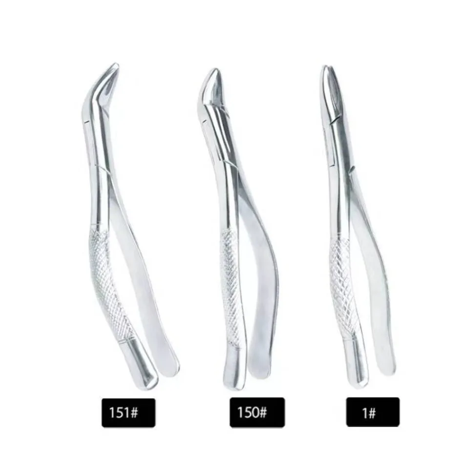 Dental Adult Stainless Steel Tooth Extraction Forceps Dentist Surgery Tooth Extraction Instrument Dental Residual Root Forceps