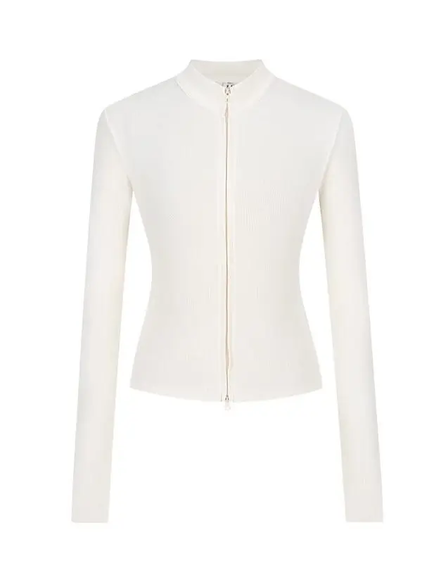 Women Autumn Winter Zip-Up Stand Collar Casual Long Sleeve T-Shirt Slim Fit Short Top Girl Casual Sports Base Layer Woman Ladies view 6