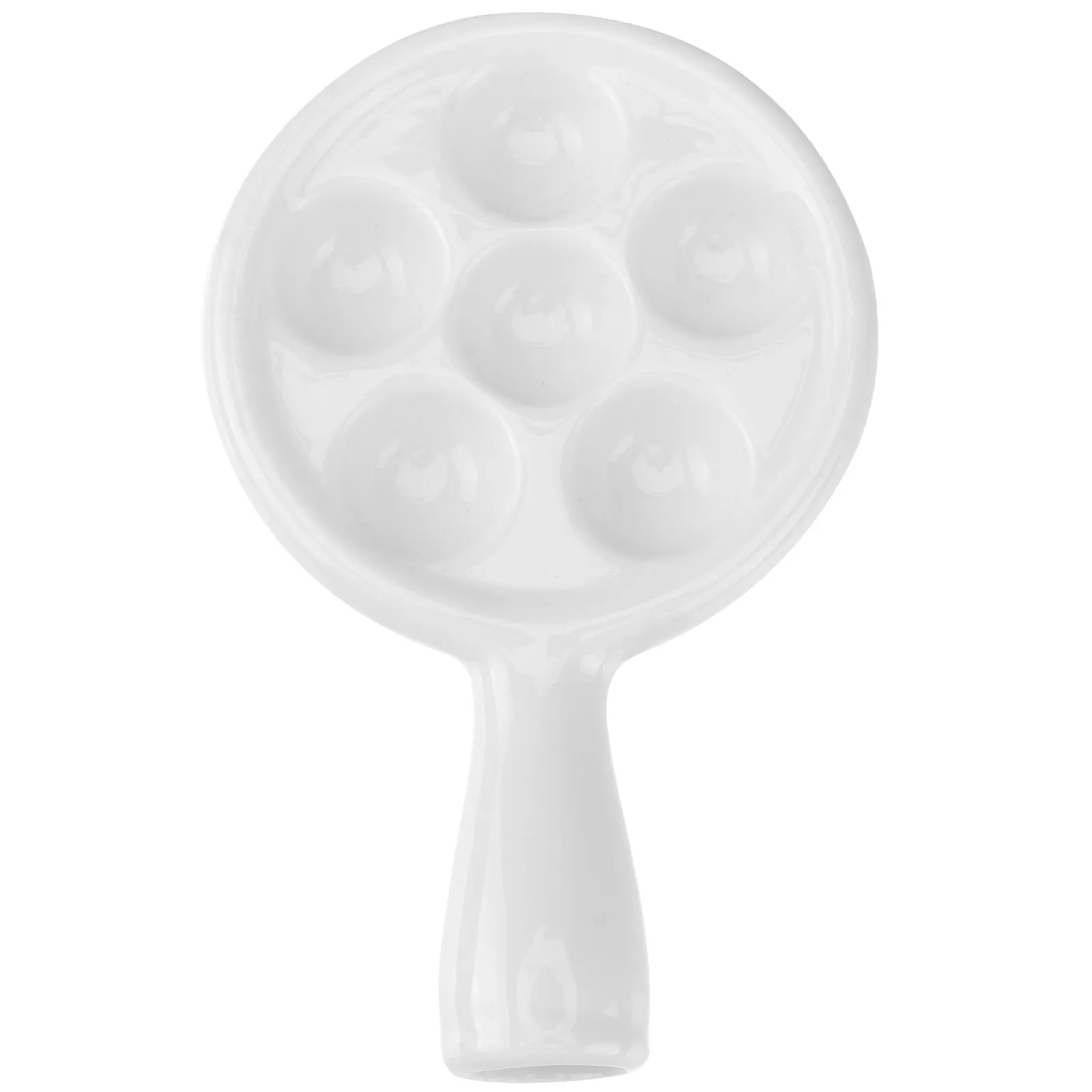 1Pcs Ceramic Snail Baking Dish Escargot Plate Thick Stable High Temperature Resistant Shell Holder Kitchen Supply