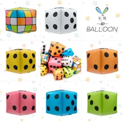 New 4D Dice Square Aluminum Film Balloon Stereo Square Rubik's Cube Game Theme Background Props Layout