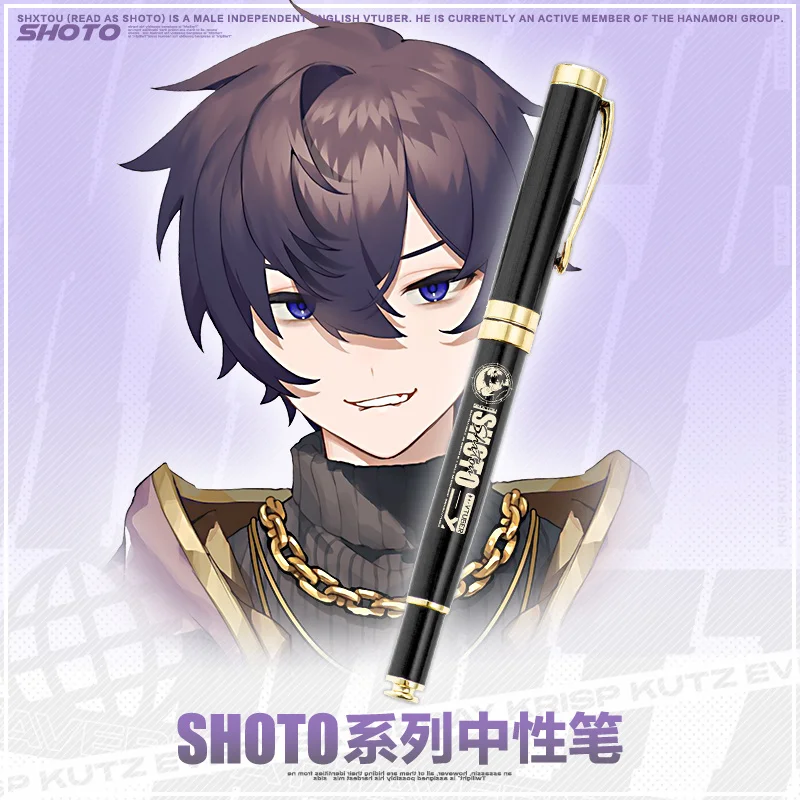 

Anime Vtuber Shoto Cosplay Cartoon Student Metal Stationery Sign Ballpoint Gel Fashion Rollerball Pen Gift