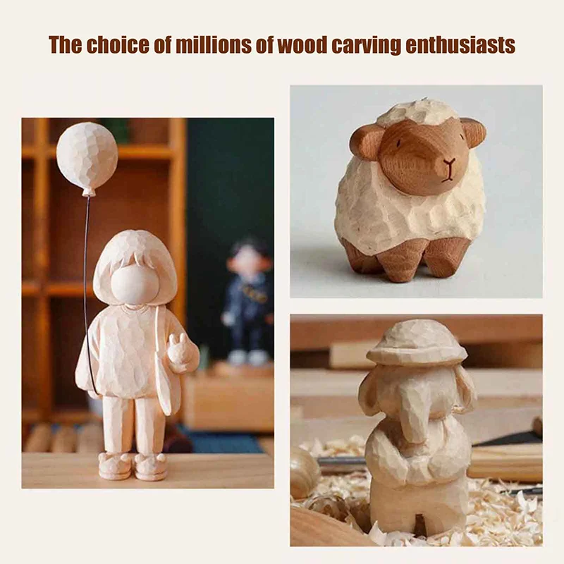 [YU] 2 قطعة 5*5*10 سنتيمتر + 3 قطعة 3*3*15 سنتيمتر الزيزفون نحت كتلة المحمولة لم تنته كتلة الخشب نحت Whittling لوازم الفن