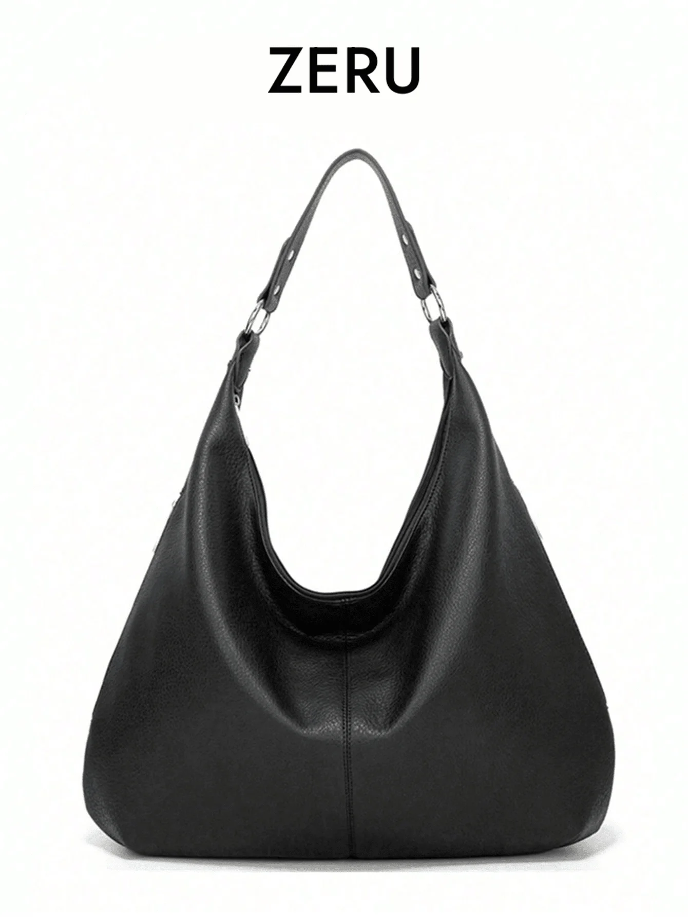 

Мягкая кожаная сумка-хобо для женщин - вместительная сумка через плечо и с ручкой для переноски