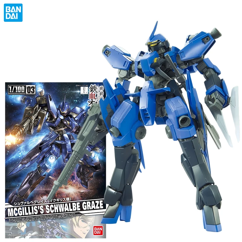 Bandai 1/100 McGillis's Schwalbe Graze Action Figures Mobile Suit Gundam Iron-Blooded Orphans Mobile Suit Gunpla Original Box