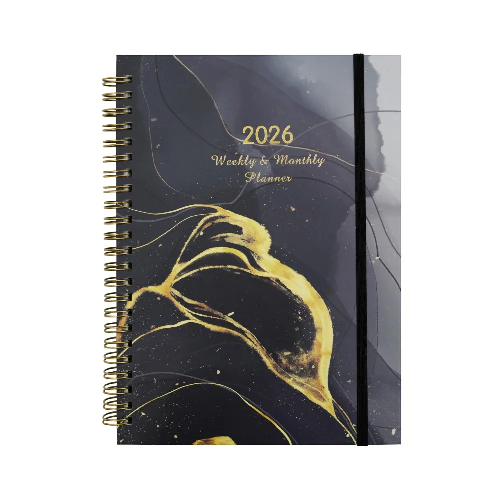

English 2026 Schedule Planner Notepad Wear-resistant Efficiency To-do List Notebook Thick Paper Bookmark