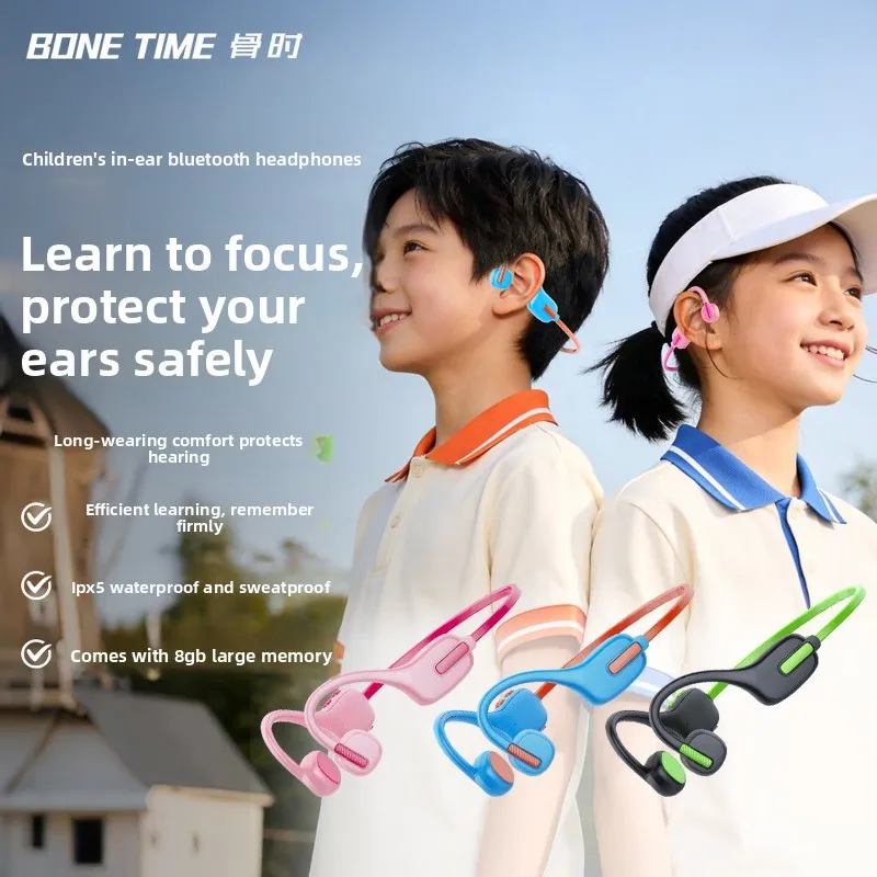 

Детское спортивное обучение Bluetooth-гарнитура для чтения и прослушивания для занятий костной проводимостью, беспроводная связь Bluetooth 5.3