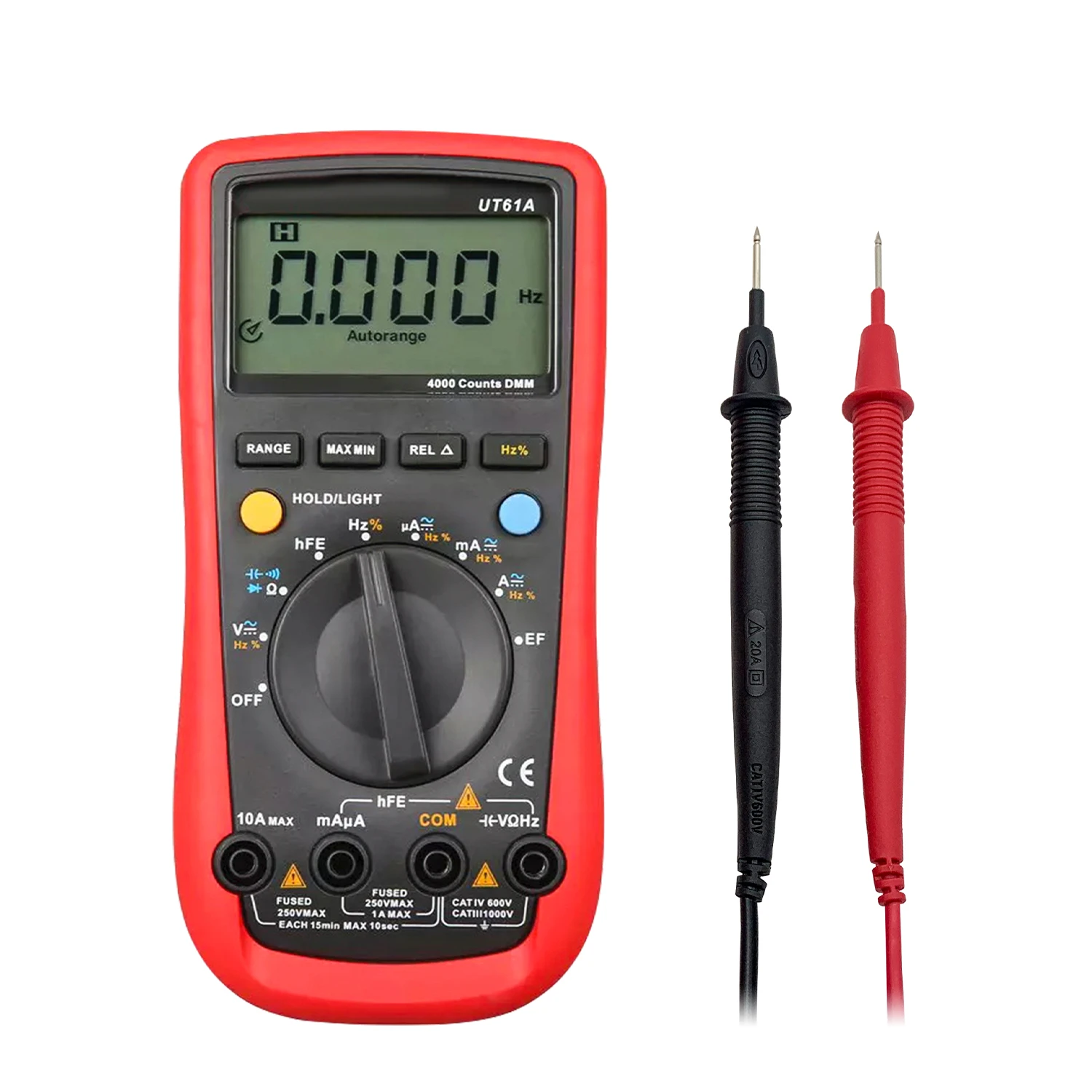 UT61A Auto Range Smart Digital Multimeter Current Ac Dc Voltmeter Capacitance Tester