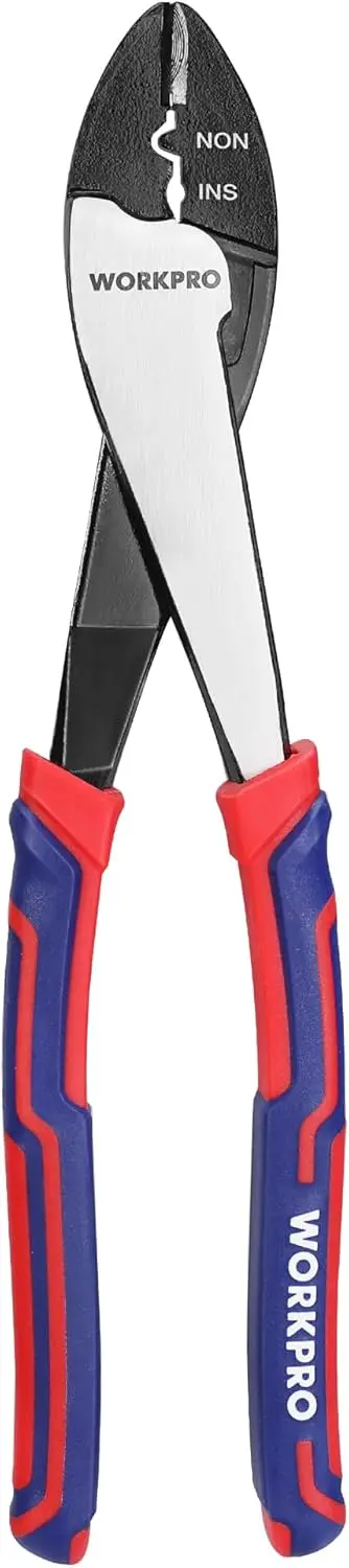 

Кусачки-пресс-клещи 9,5 дюйма для клемм 10-22 AWG, идеально подходят для изолированных и неизолированных электрических соединений