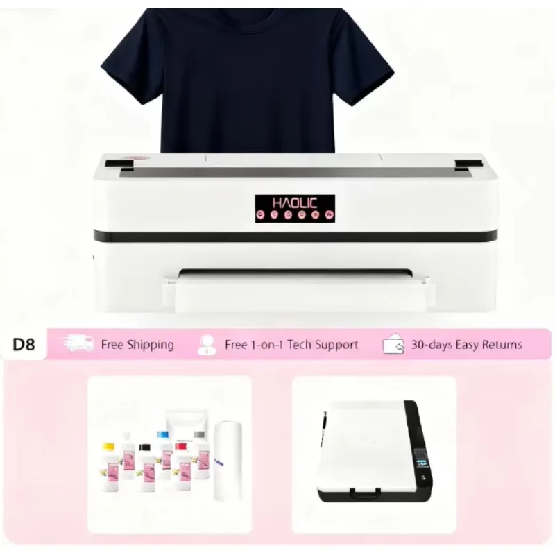 DTF Printer 13inch 33cm 30cm Roll Pet Film Transfer Powder Printer Head XP600 Textile T-shirt A3 DTF Printer