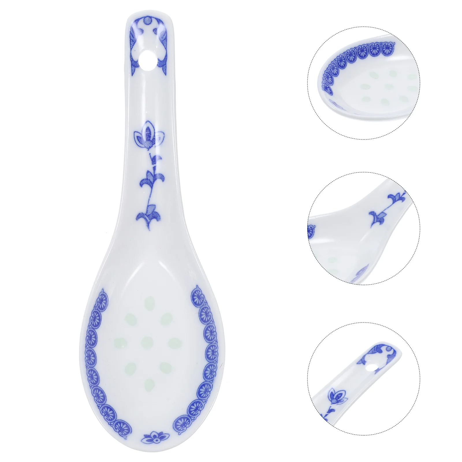 

4Pcs Ceramic Soup Spoons Simple High End Design Kitchen Household Tableware Multifunctional Seasoning Pot Rice Spoons