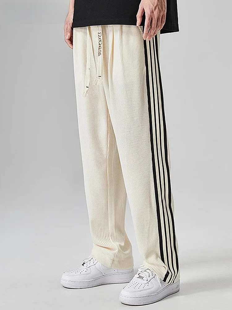 

Мужские повседневные брюки GURBAKS из ледяного шелка, летние, новые, в американском стиле, прямые, свободные, быстросохнущие, спортивные, дышащие, длинные