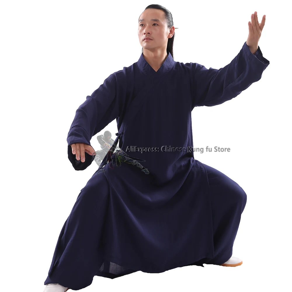 

Custom Summer Cotton Wudang Robe Taoist Suit Tai chi Kung fu Uniform Meditation Sets