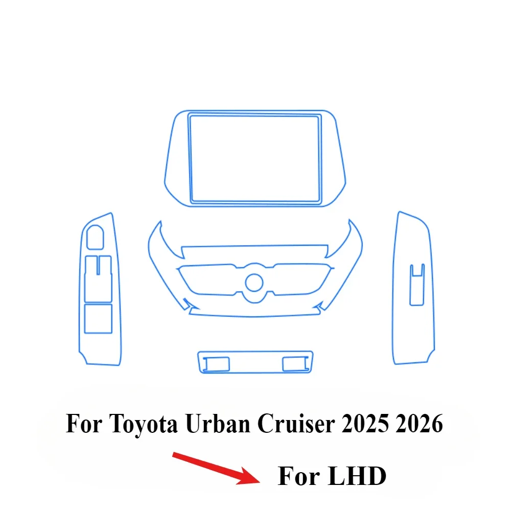 

Protection Film For Toyota Urban Cruiser 2025 PPF Accessories Interior Transparent TPU GPS Gear Panel Center Console Sticker