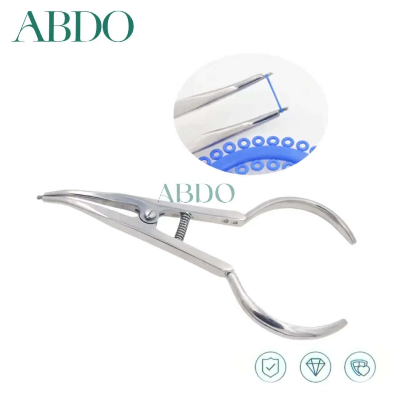 Dentistry Orthodontic Separator Placing Pliers Elastic Dentall Separator Circle Rubber Ring Steiner Ligature Ties Forceps