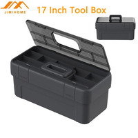 JIMIHOME JIMI 17inch Portable Storage Tool Box Plastic Large Capacity Box Multi Function Hand Tool Case Workers Organizers Boxes