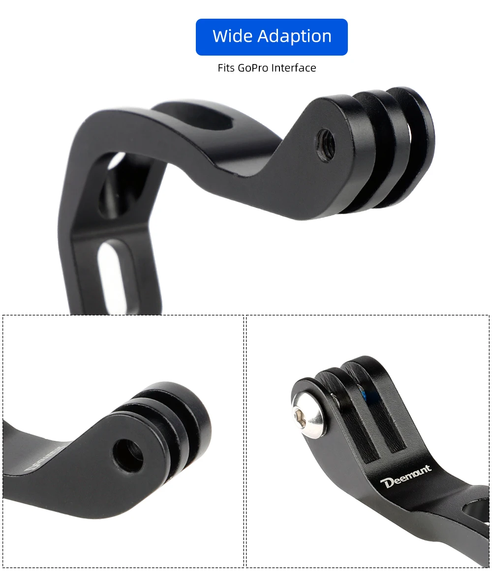 Deemount Vorderradgabel-Scheinwerferständer, passend für CATEYE/XOSS/Trek für Brompton-Faltrad 15 ° Warping Computer-Halterung für Gopro/Garmin – Detail 5