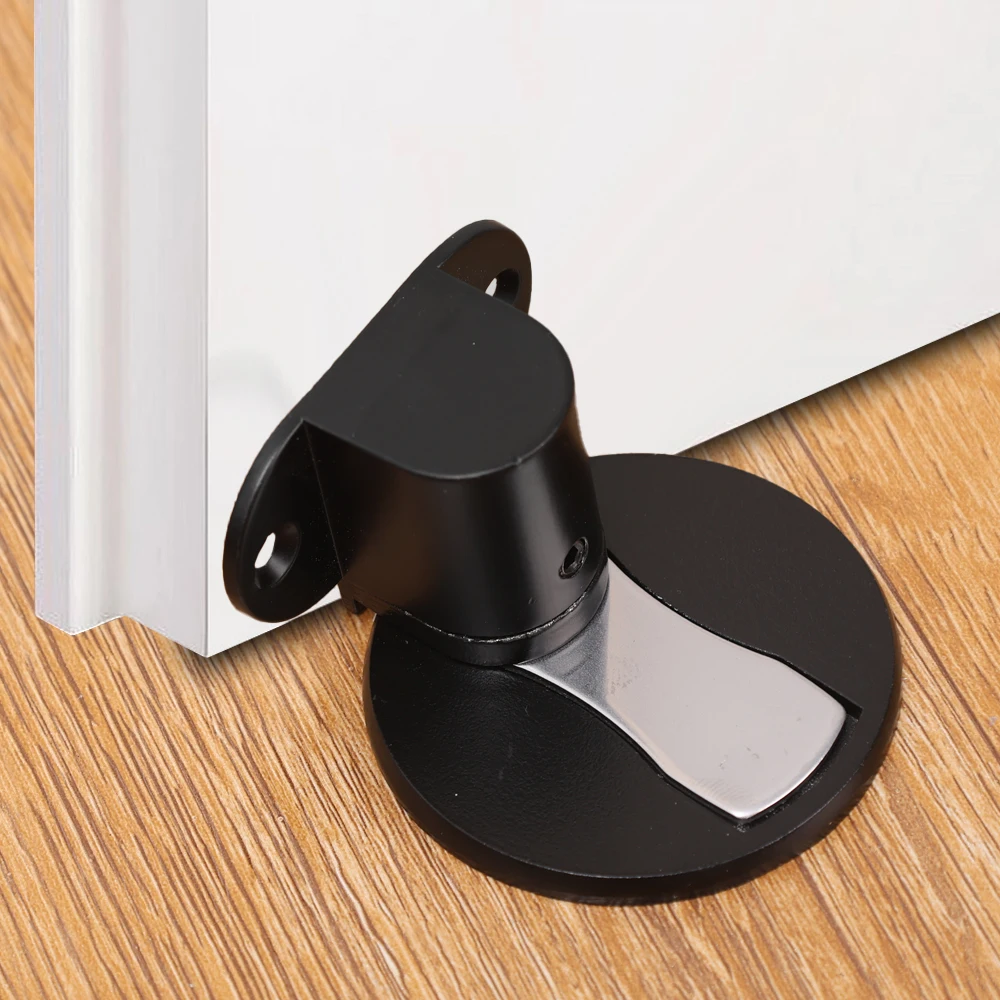 Punch-free Strong Magnetic Door Stop Adjustable Stainless Steel Anti-collision Door Resistor Invisible Bathroom Floor Door Stop