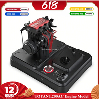 TOYAN FS-L200AC Engine Model 7cc Inline 2-cylinder 4-stroke Engine Model Air-cooled Finished Product with Base RC Power Toys