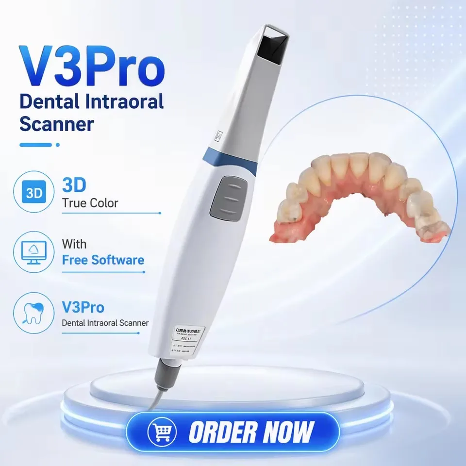 IOS-11 V3 Pro, an intraoral 3D dental scanner, is a digital printing system for implants, orthotics and prostheses.