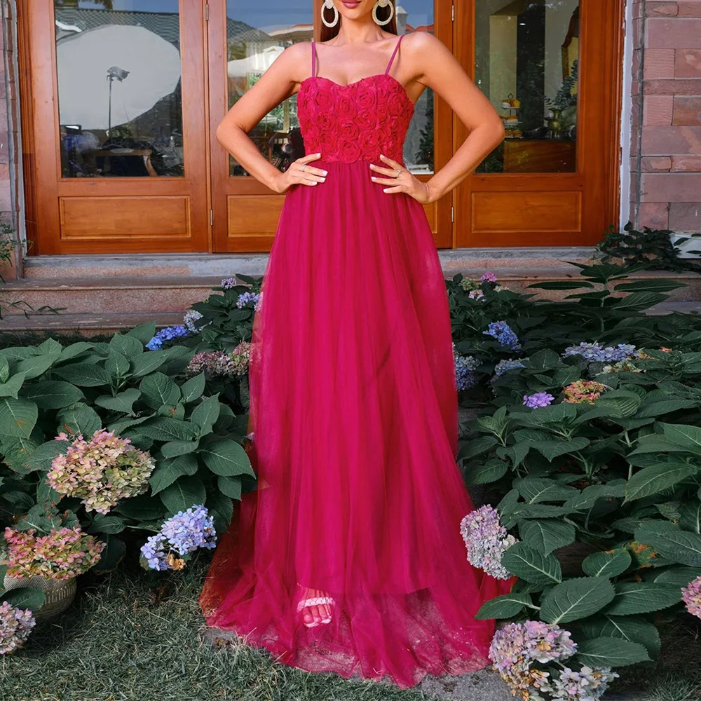 

Slip Halter Long Evening Dress For Women Wedding Prom Banquet Gown 2024 Summer Birthday Party Formal Occasions Reception Dresses