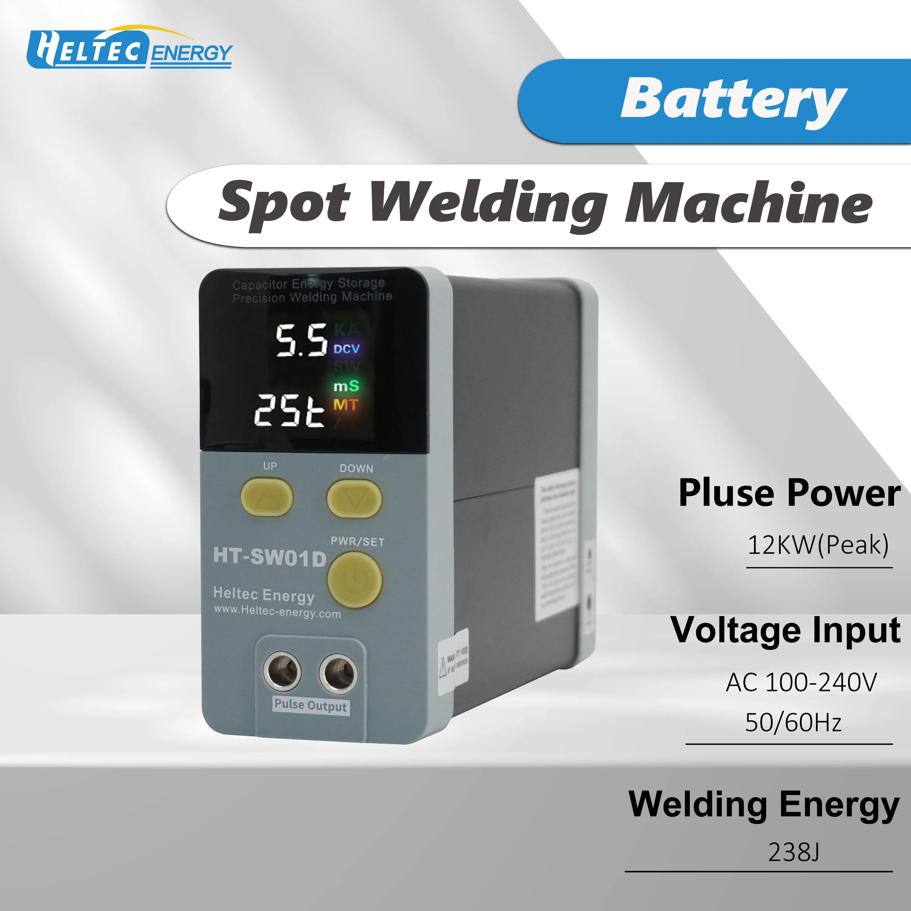 Heltec HT-SW01D 2500A Battery Spot Welder/14.5kw Spot Welding Machine Pure Nickel Welding 0.1-0.3mm for 18650/21700 Battery