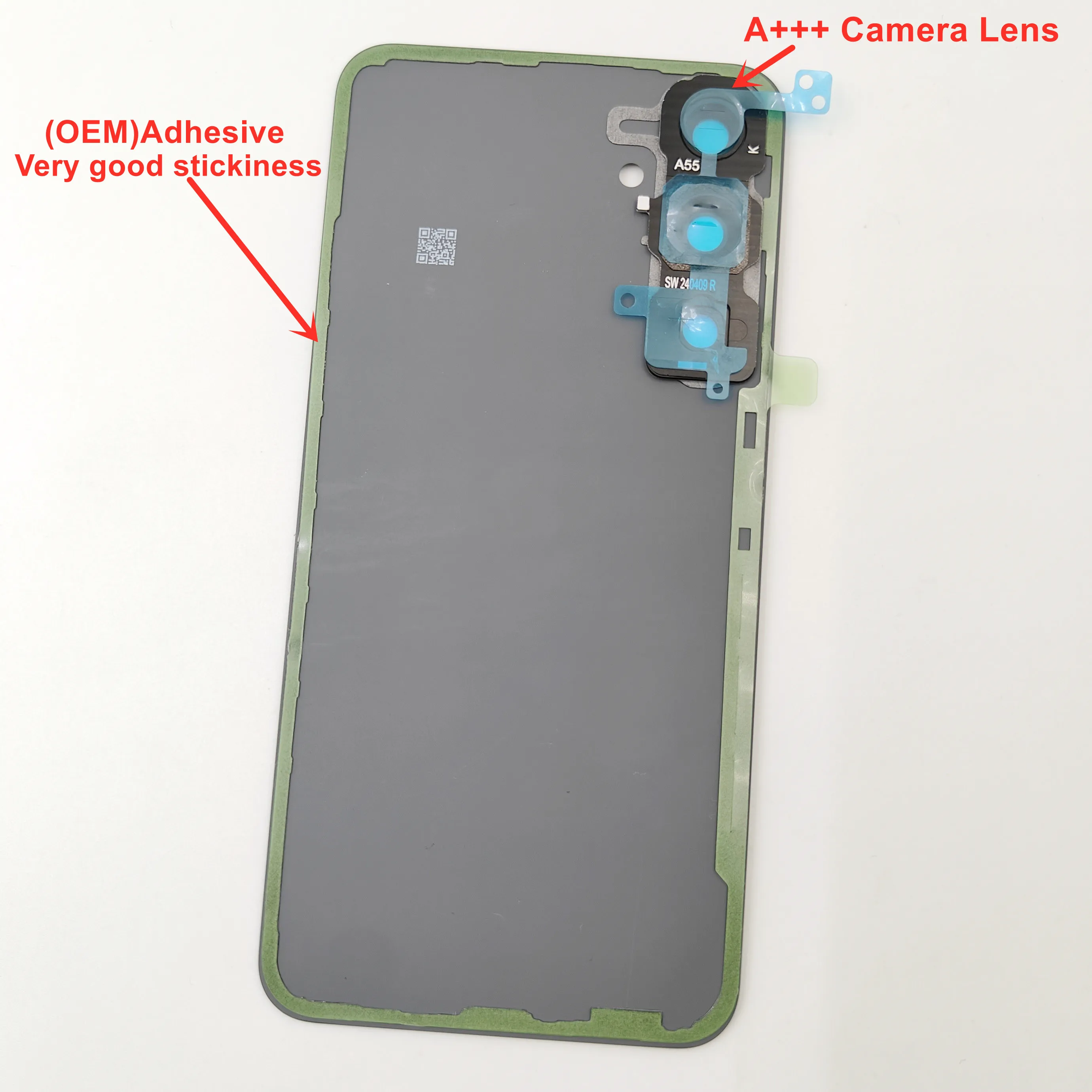 100% A+++ Glass Battery Cover For Samsung Galaxy A35 A55 Rear Back Door Lid Housing Case Shell With Camera Lens Adhesive Tools image 2