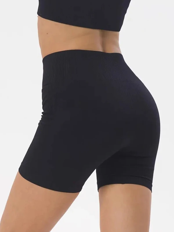 Damen High-Waist Biker-Shorts mit Po-Lifting-Effekt - Atmungsaktive, feuchtigkeitsableitende Kompressionsshorts für Laufen, Fitness & Yoga – Detail 19