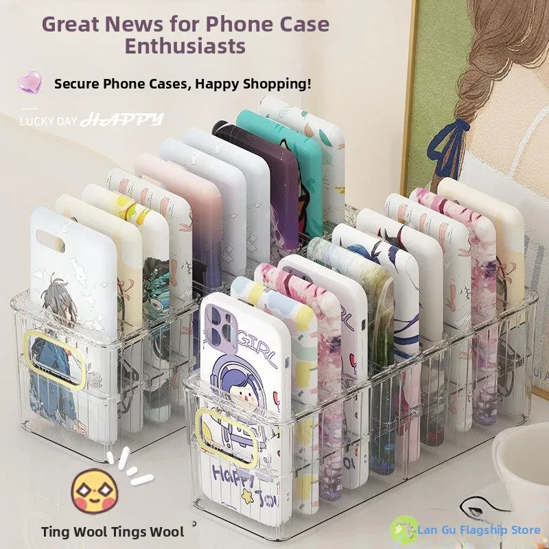 

Прозрачный акриловый органайзер для телефона и косметики, большой емкости, многофункциональный, настольный, прямоугольный