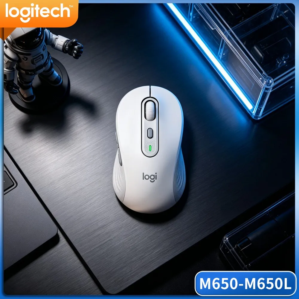Logitech M650/M650L Signature Mouse Wireless Thumb Rest Cushion High Accuracy Tracking Custom Assignable Keys Desktop Laptop PC