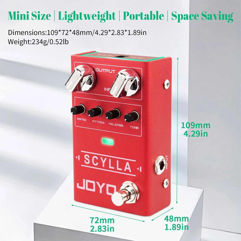 JOYO R-27 SCYLLA Bass Compression Effect Pedal Studio-grade Bass Pedal Low Noise High Dynamic Circuit Design Guitar Bass Pedal