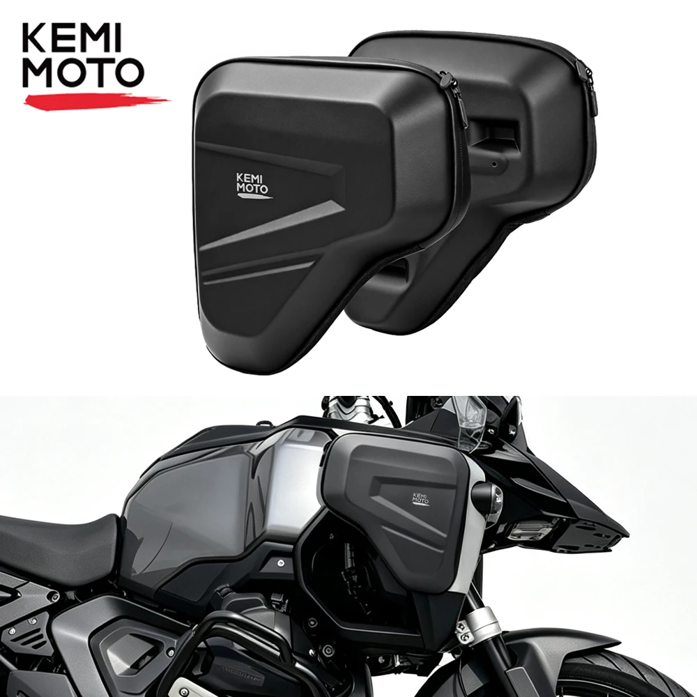KEMIMOTO 2025 EVA Hartschalen-Wasserdichte Aufbewahrungstasche für BMW R1300GS GSA Adventure R1300 GS ADV Motorräder Seitenwerkzeugtaschen