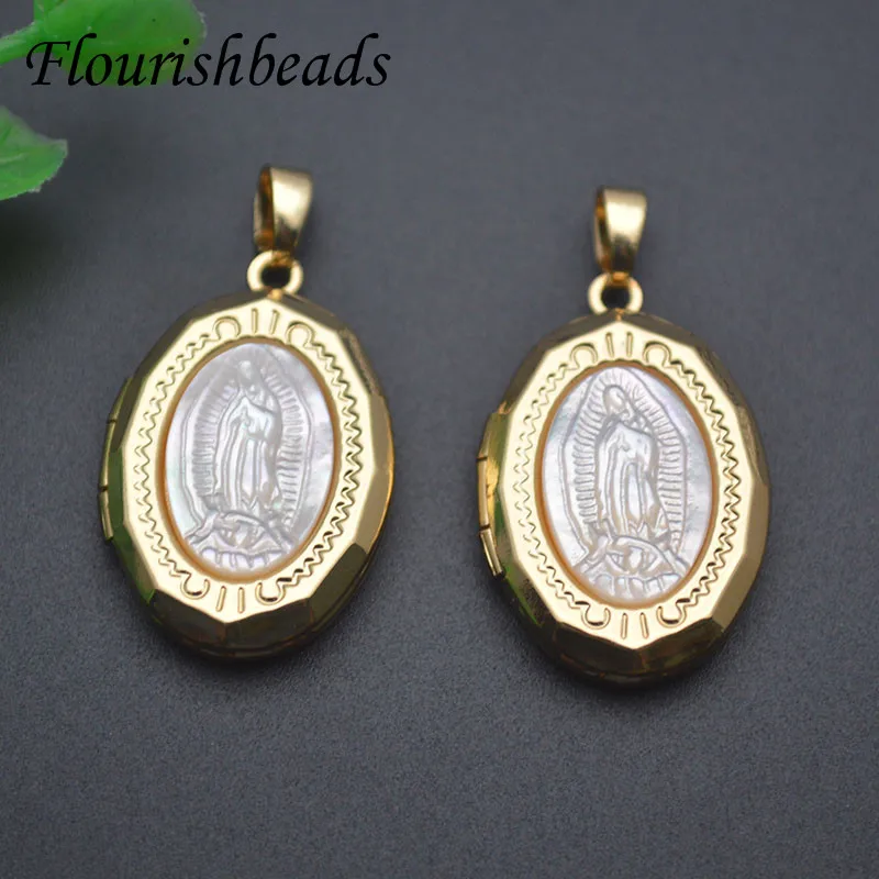 

Мать перламутровой швабры верования Девы Марии Христос Иисуса может быть открыт кулон для DIY кулон ожерелье ювелирные изделия подарок