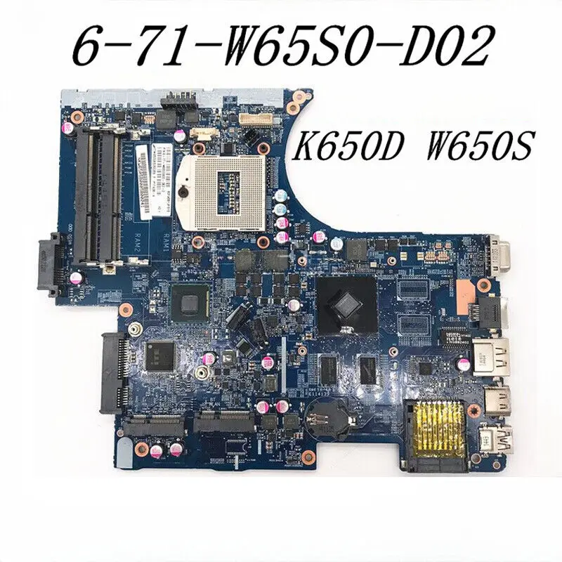 6-71-W65S0-D02 Mainboard For CLEV0 K650D W650S K610C K590C Laptop Motherboard