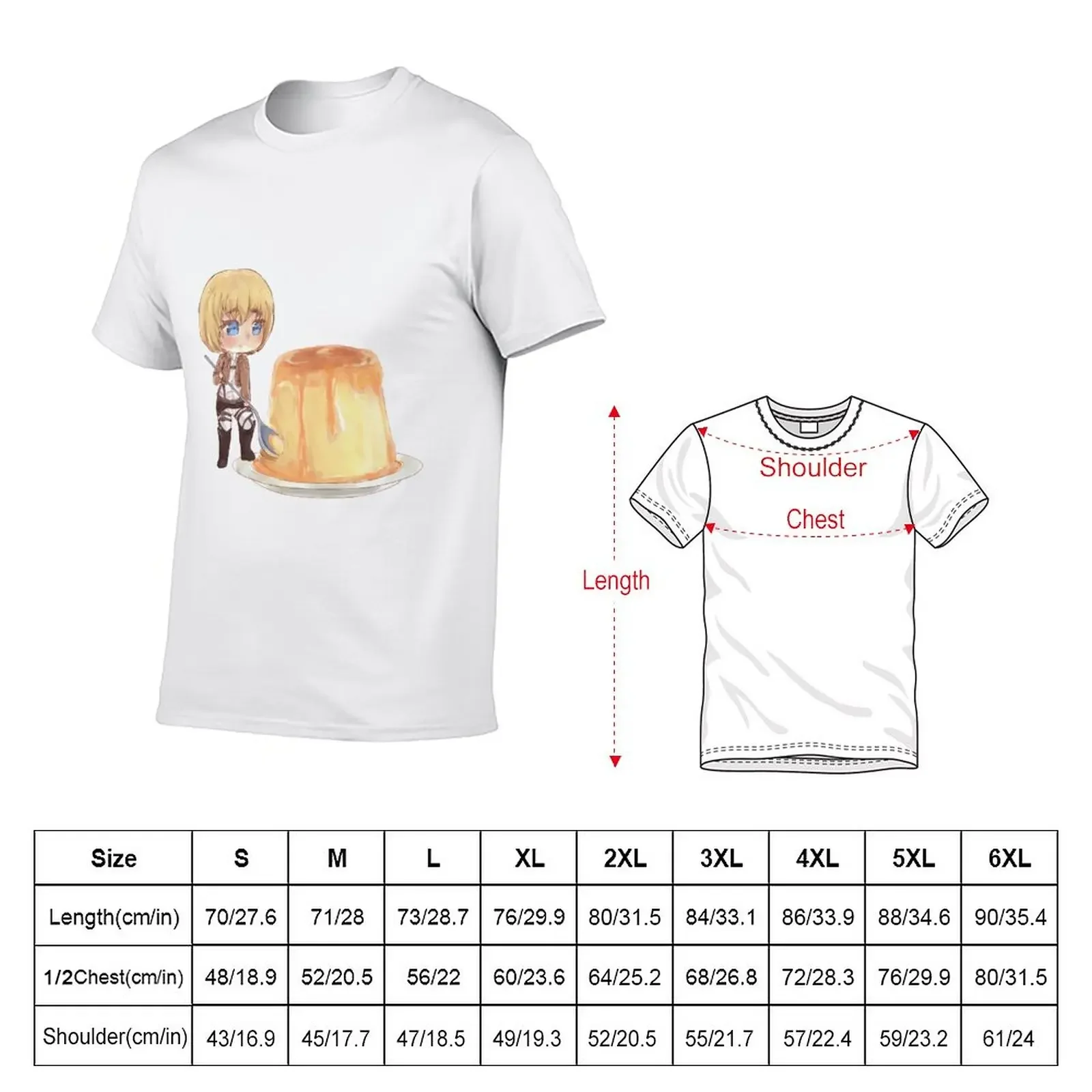 New Crème caramel T-Shirt anime stuff anime t shirts oversized Men's t-shirt