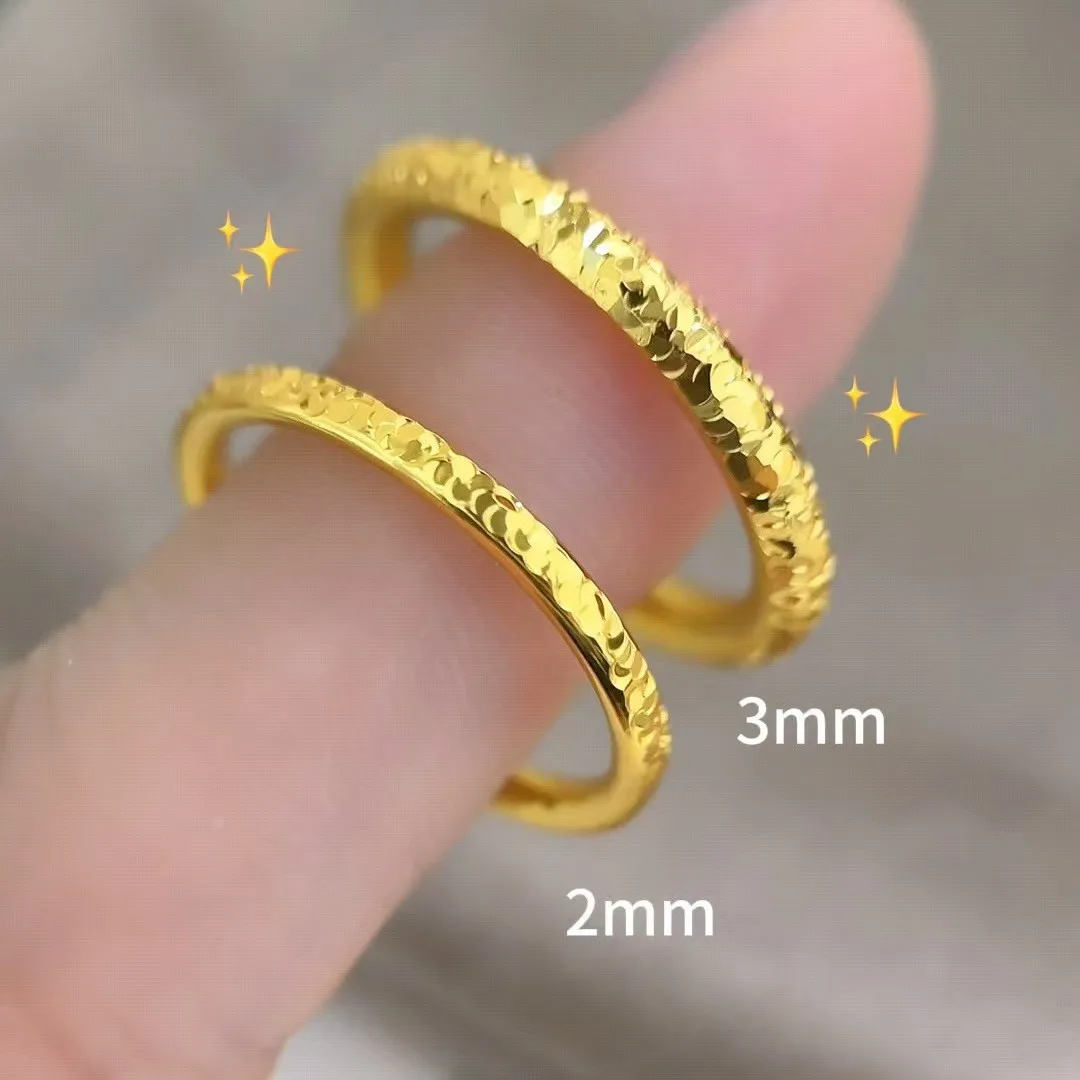 

Круглое кольцо из измельченного золота, женское золото 24 карата AU999 — изысканно полированное золото 24 карата, блестящий дизайн для подарков и самозажигания