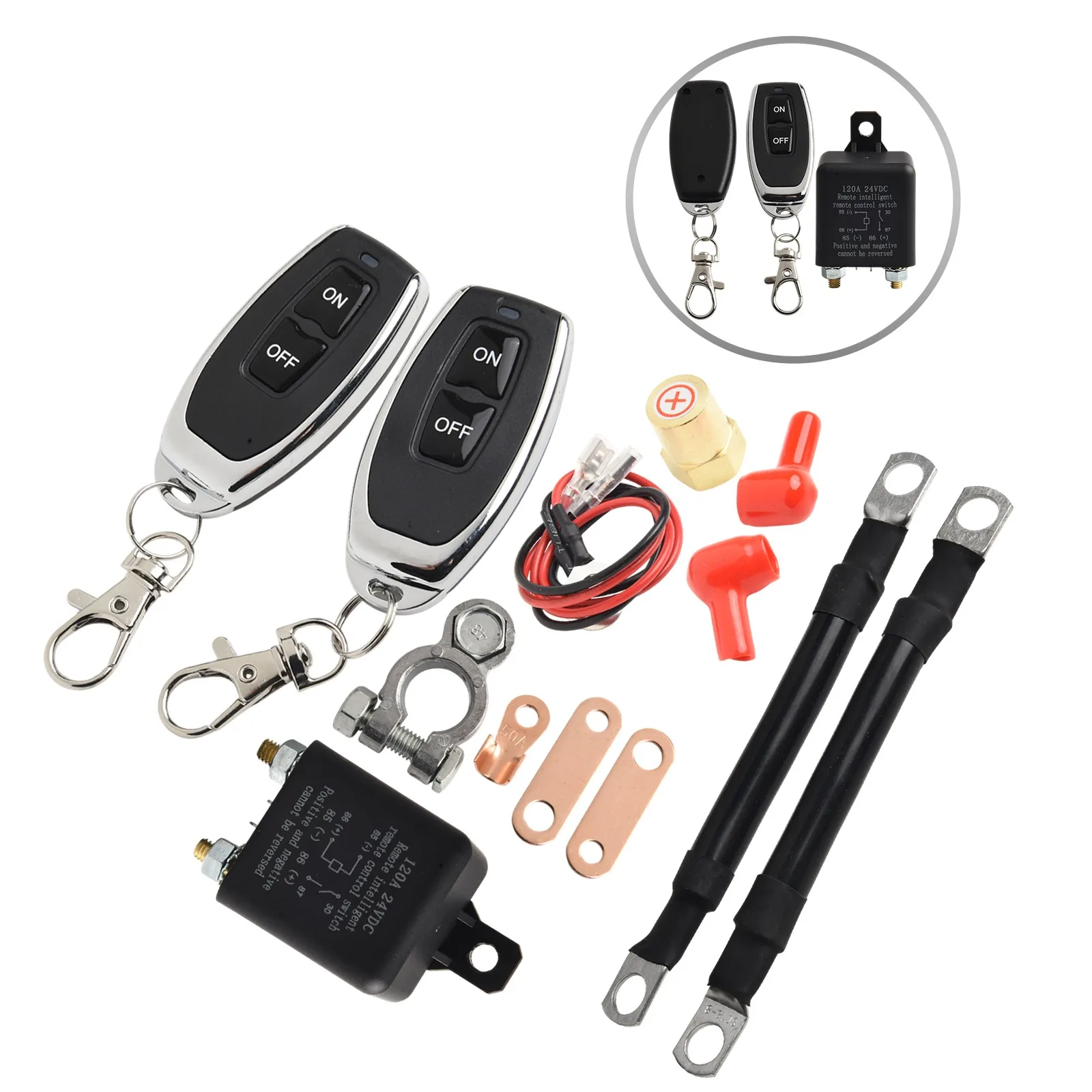 250A Kill Switch 12V Battery Switch 12V Battery Disconnect Car Anti-Theft Device IP65 Waterproof Switch Quick Disconnect System
