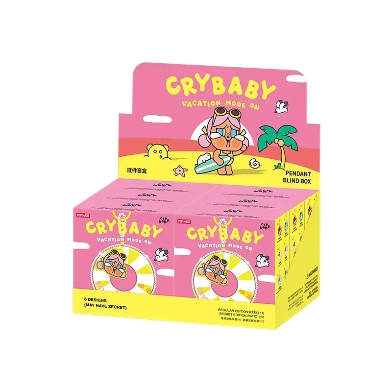 

POP MART CRYBABY Vacation Mode On Series Pendant Trendy Blind Random Box Toys Mystery Box Guess Bag Action Figure Surprise Gift
