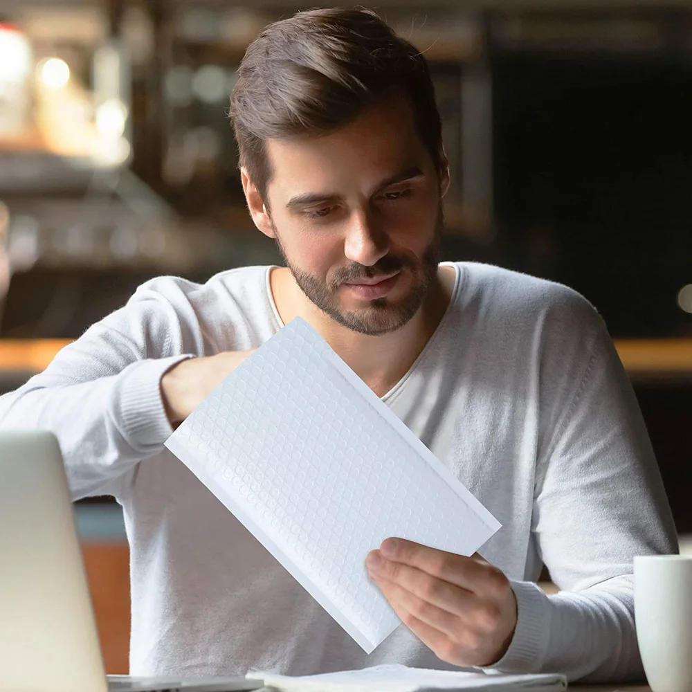 50 sztuk Kraft Paper Bubble koperty wyściełane Mailers wysyłka koperta samo uszczelnienie wysyłka worek do pakowania kurier przechowywania torby