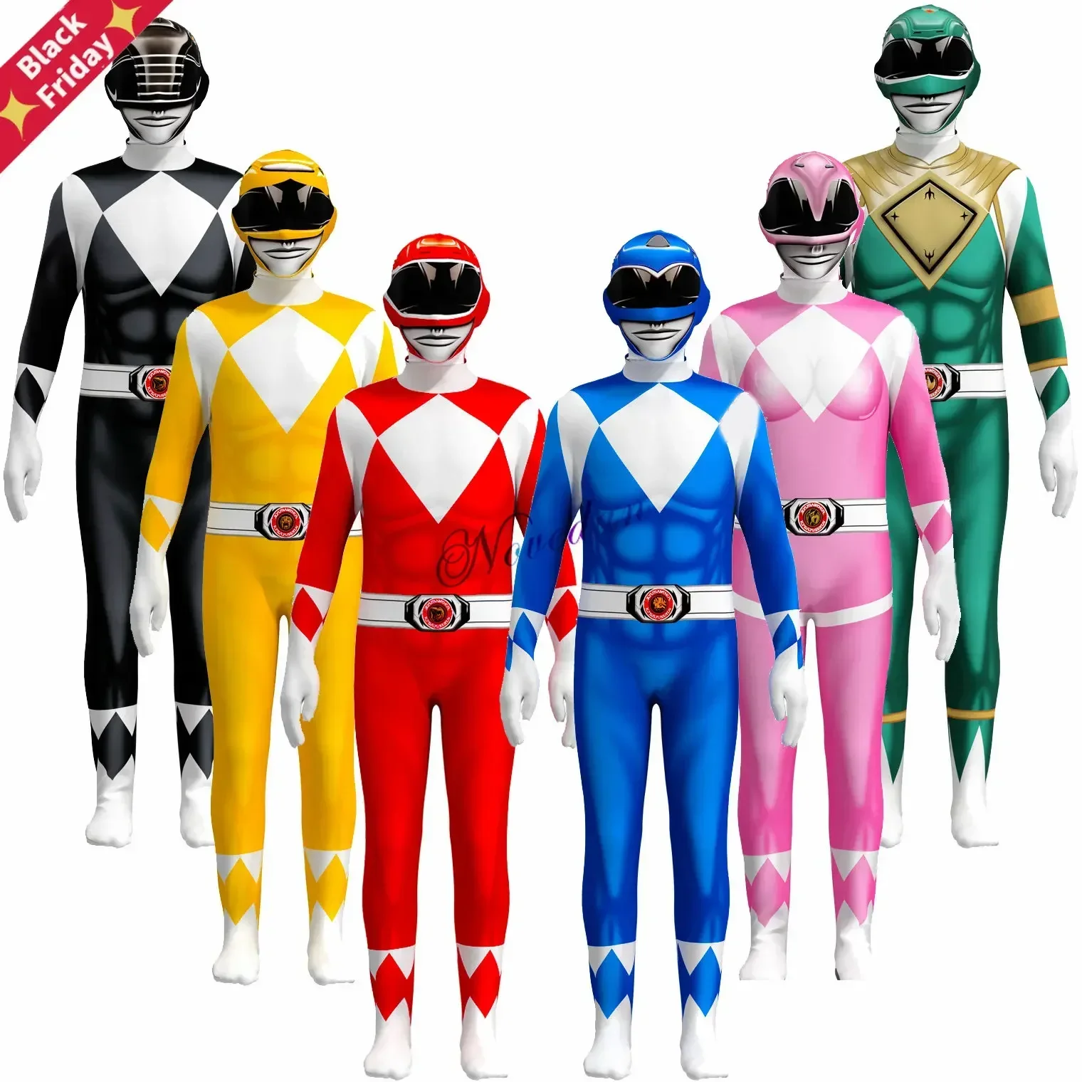 Power Samurai Sentai Shinkenger Rangers Costume Adult Kids Superhero Cosplay Halloween Birthday Party Jumpsuit Zentai Suit