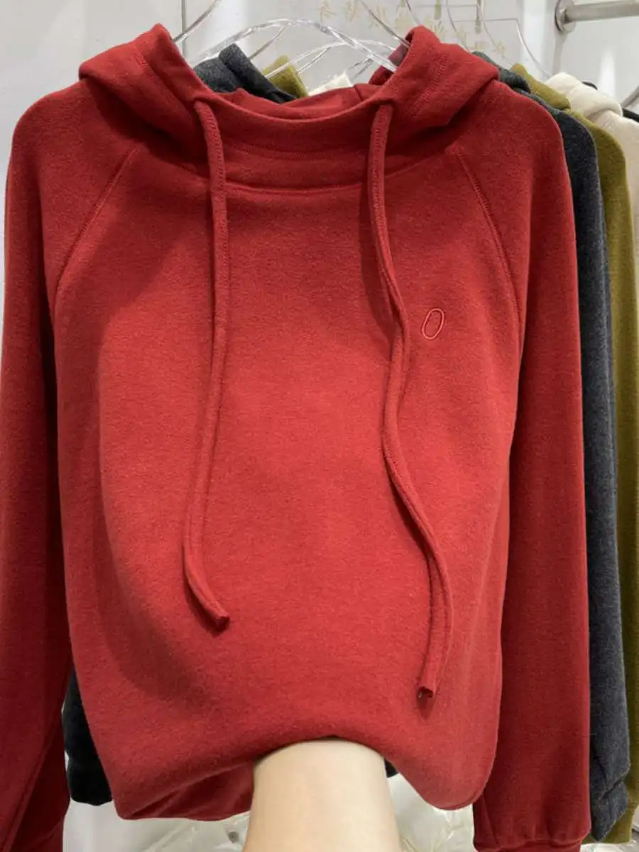 

Women's Fce Hoodie Sweatirt Non-edding Warm Thiened Casual Sle Spring Autumn New Arrival Loose Fit Versatile Base ...