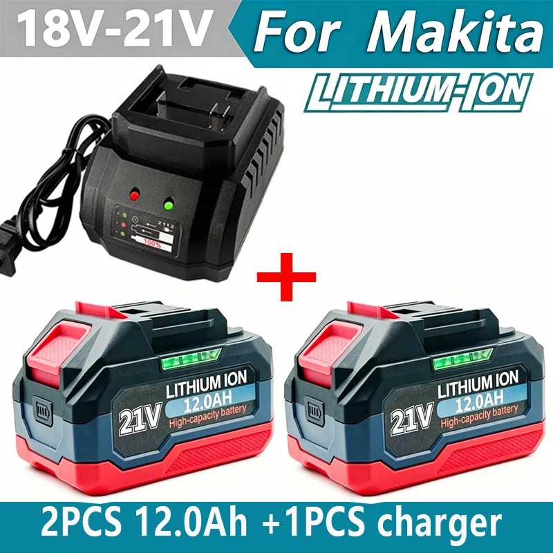 Original 21V Battery High Capacity Rechargeable Lithium Ion Battery for Makita 18V Battery Power Tool DDF487 with BMS