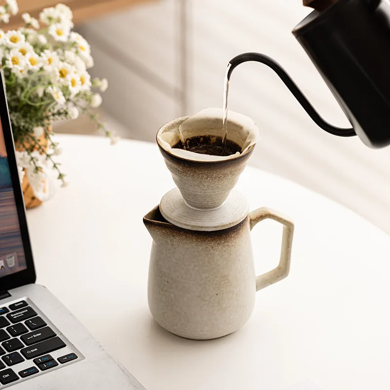 Hot Sale Ceramic Hand Brew Coffee Pot Set Coffee Filter Afternoon Tea Coffee Sharing Pot