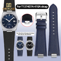 Genuine Leather Watchband For Tissot 1853 Super Player PRX Series T137.410/T137.407 With Men's Raised Leather Watch Strap 12mm
