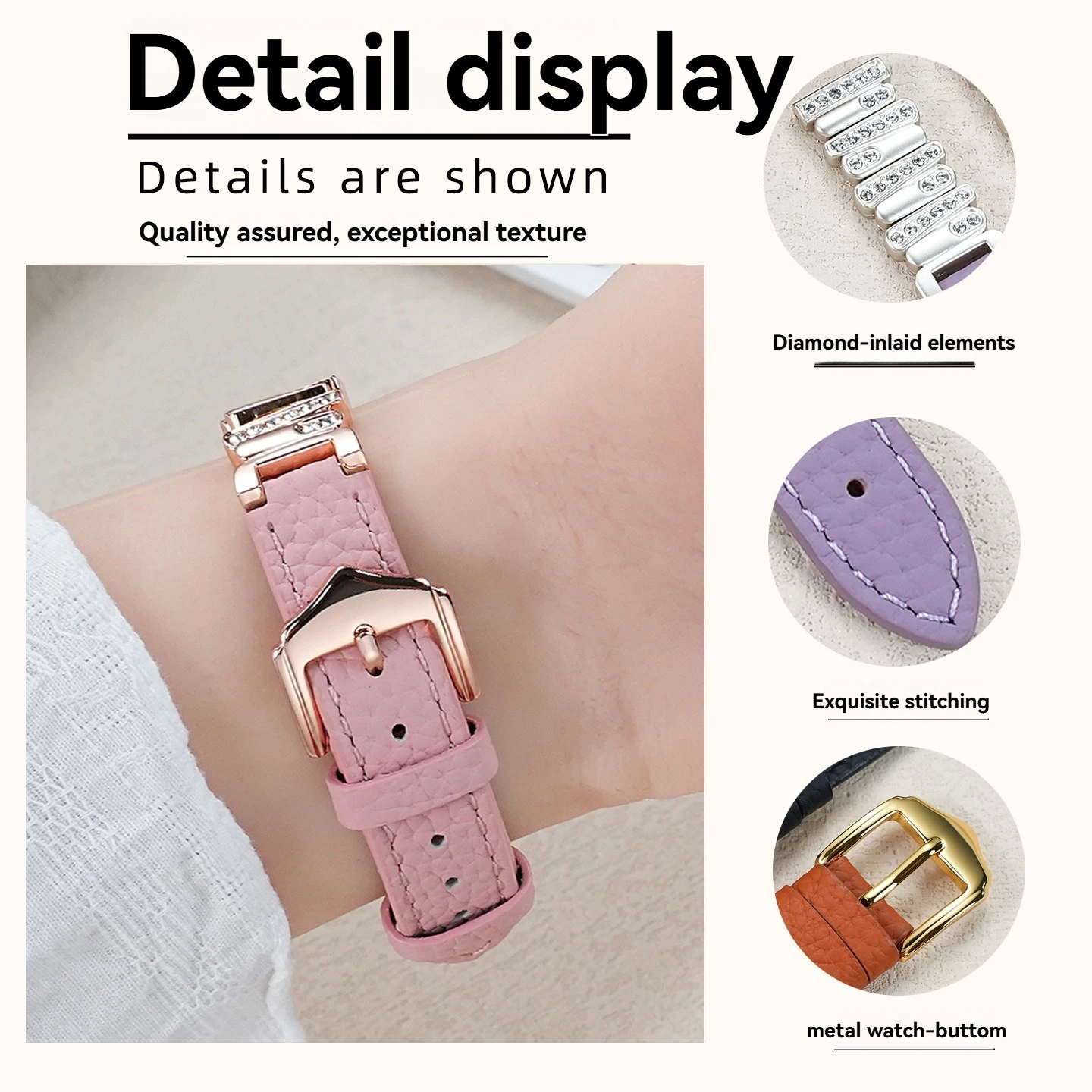 Genuine leather watchband suitable for Huawei GT5/GT6 watch watch5 first layer cowhide strap replacement accessories female 41mm